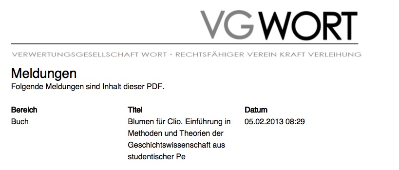 Publikation dissertation vg wort